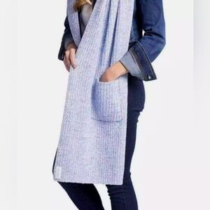 NWT Softies by Patti Murphy marshmallow hooded scarf Caribbean Light Blue